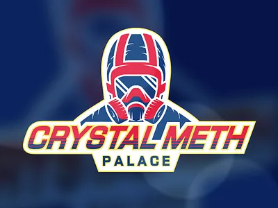 Crystal Meth Palace badge branding crest fantasy football illustration logo simple soccer sports team vector