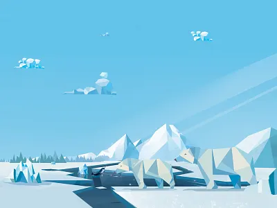 Arctic 02 animals arctic art artwork background conceptart digitalart illustration landscape nature