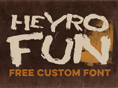 HEYRO Fun - Free Font font free free downloads free font free fonts free graphics freebie grunge font typeface typography vintage font