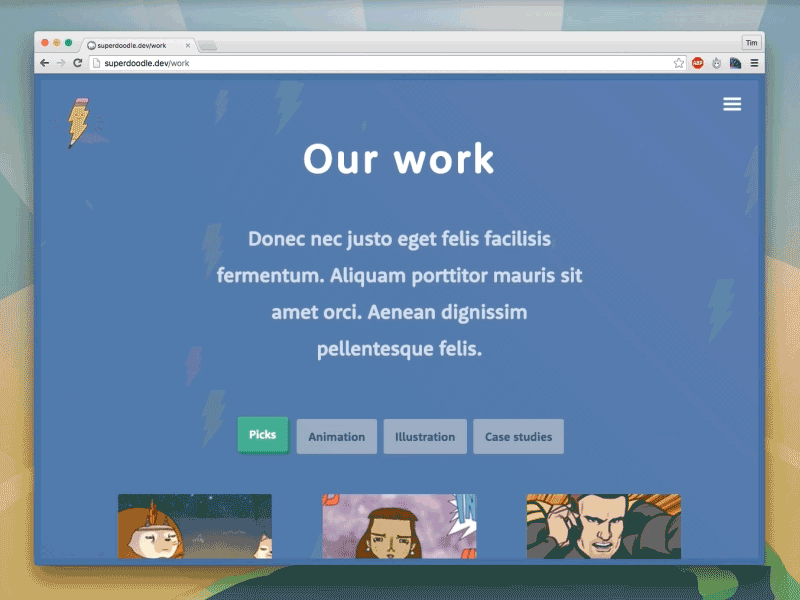 Colourful randomised page loader ajax colourful css animations jquery loader