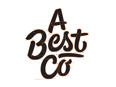 A Best Co - Bézier Curves beziercurves elementthree handlettering handtype hashtaglettering lettering process vectormachine