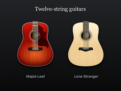 Twelve-String Guitars app guitar icon illustration sketch string twelve vector