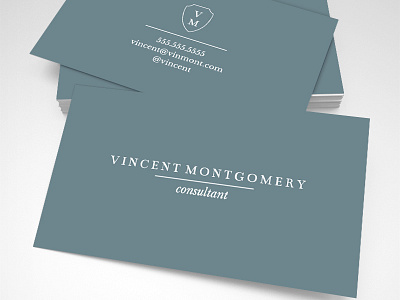 The Montgomery Template business card classy luxury shield template
