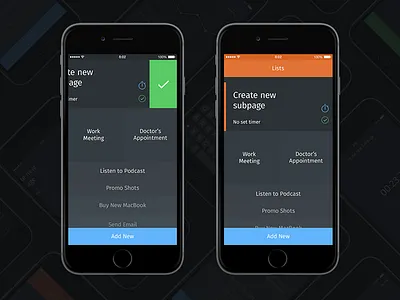 To–Day App [Behance Project] app behance dark grey ios iphone orange project to do to do ui ux