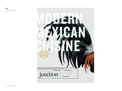 Junction / menu cover concept branding identity restaurant