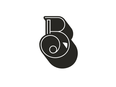 B letter logo logotype monogram type