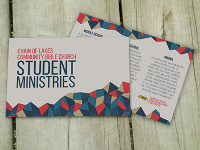 Polygon Card postcard student ministry youth group