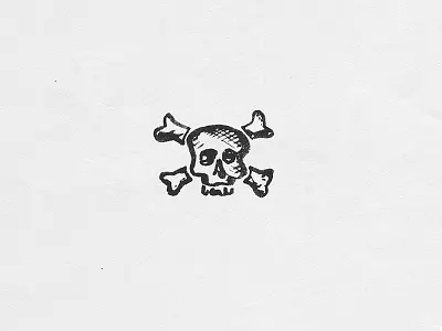 Skull brushpen illustration poison skull