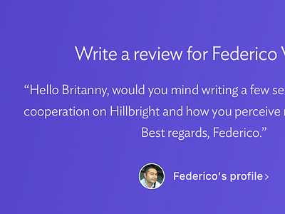 Write a review avatar fill gradient heading ideal sans pilot pilot x quote san francisco