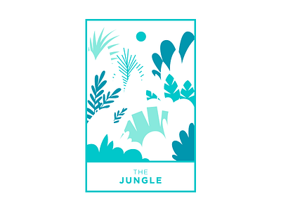 Jungle botanic illustrator jungle negative space plant vector