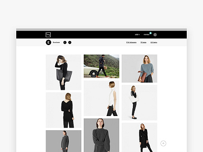 FAPL Brand User Page black brand fashion gallery minimal profile settings white