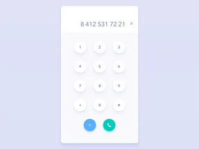 Dial Pad app call dial mobile number pad ui ux