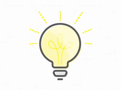 I've got an idea. icon illustration lightbulb