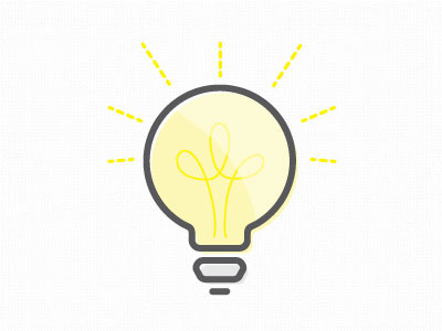 I've got an idea. icon illustration lightbulb