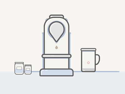 I like Espresso a Latte 2d coffee flat flat design illustration line art minimal nespresso vector