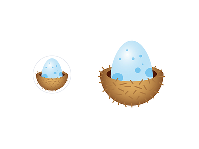 Nest Egg - Placeholder Avatar bird blue circle dots egg icon nest spots