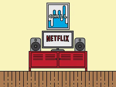 Netflix And Chill chill design illustration netflix