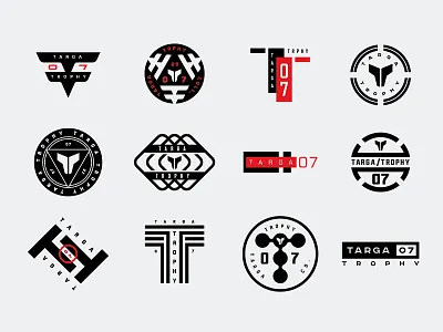 Targa Trophy Icons badge concept futurist icon logo minimal