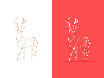 Deer deer drawing illustration low minimal poly simplified symbol