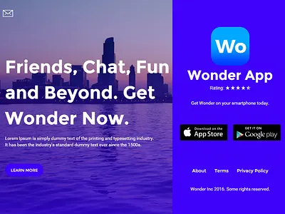 Mu App Landing Page Concept app app landing page landing page idea
