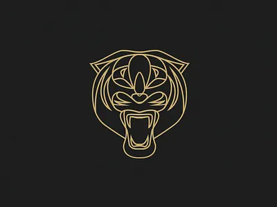 Tiger Hollow illustration outline tiger