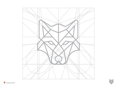 Wolf Grid* grid identity logo mark symbol wolf