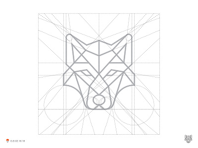 Wolf Grid* grid identity logo mark symbol wolf