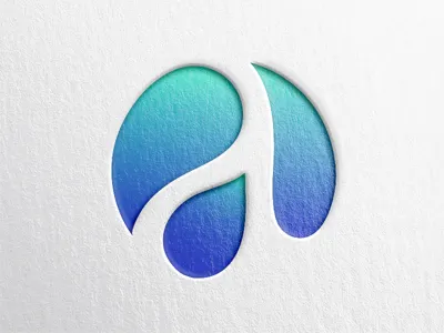 Wordmark a alphabet identity logo minimal negative space paisley typography wordmark