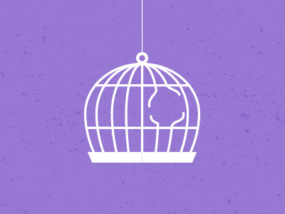 Cage Break bird cage vector vexel