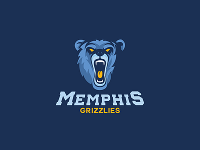 Memphis Grizzlies Mascot Logo artwork bear brad branding creative illustration logo mascot nba sport