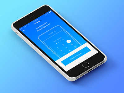 LOCO app flat interface ios iphone lock menu safe social ui ux