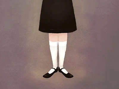 Clara 30s character design children concept foot girl kids painting retro vintage