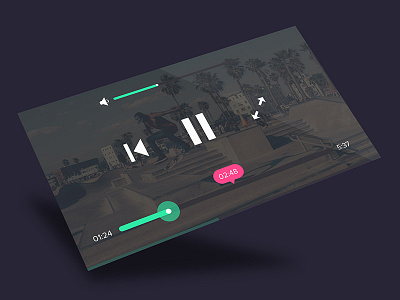 Video Player dark interaction player ui video