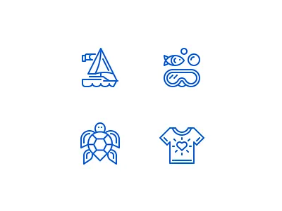 Island Adventure Icons 829 community creative dan fleming design icon set marine scuba turtle