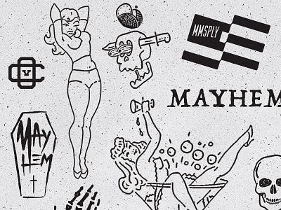 Junk black grey illustration junk mayhem random
