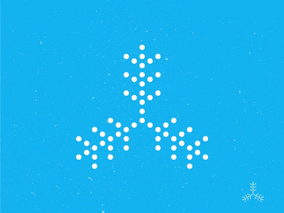 Snowflake circles dots graphic designer ice icon logo mark snow snowflake vintage winter