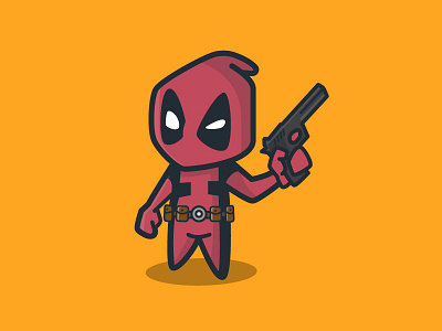 A Deadpool adobe blue ion dead deadpool illustration illustrator marvel pool red yellow