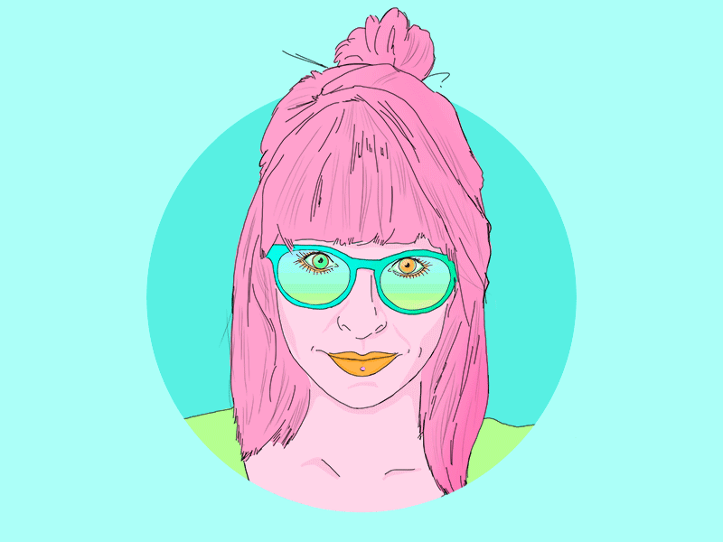 Team Shot Animated animated colour gif illustration line team