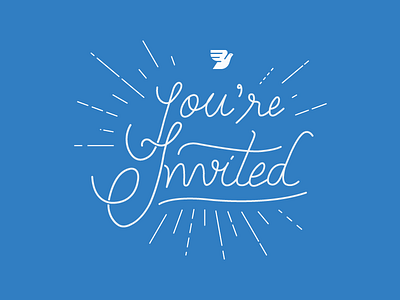 You're Invited amsterdam bird calligraphy gateway invitation lettering message messagebird sms