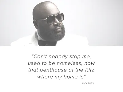 Rapper Lyric Series (4 of 5): Rick Ross hip hop love lyrics minimal music proxima nova rap rick ross sketch valentines day