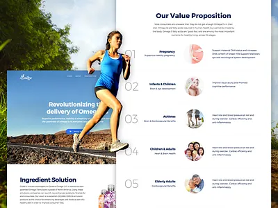 Cams Omega - One Page Website clean design flat landing minimal onepage page ux web website