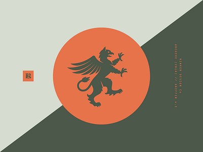 Griffin - Simplified branding design griffin heraldry identity illustration logo reject rinker
