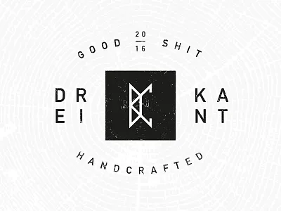 Dreikant Logo Draft branding concept draft font icon logo logotype mark texture type typography