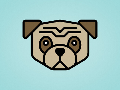 Pug icon cute dog icon pug