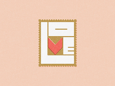 LO❤E heart illustration love stamp typography