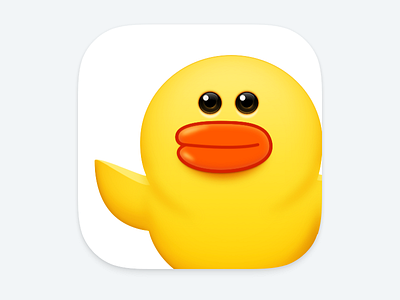 Line Friends cute duck hi icon line