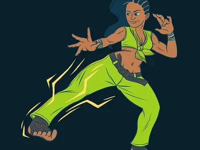 Laura art capcom illustration laura street fighter video games