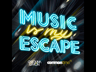 Music Is My Escape art cd cover gif hermosillo hmo lettering letters mexico sonora visor visorstudio