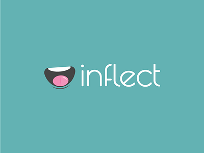 Inflect Logo app illustration inflect logo mouth smile tongue vector