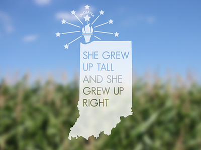 Indiana illustration cornfields indiana vector